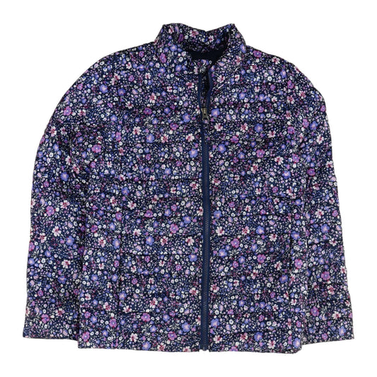 Purple Floral Puffer Coat