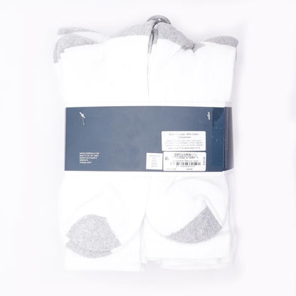 12 Pair White Solid Casual Socks