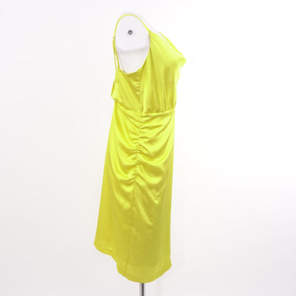 Yellow Solid Midi Dress