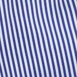 Blue Striped Short Sleeve Blouse