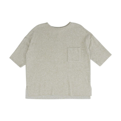 Beige Crewneck Knit Top