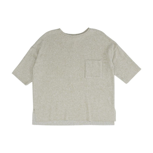 Beige Crewneck Knit Top