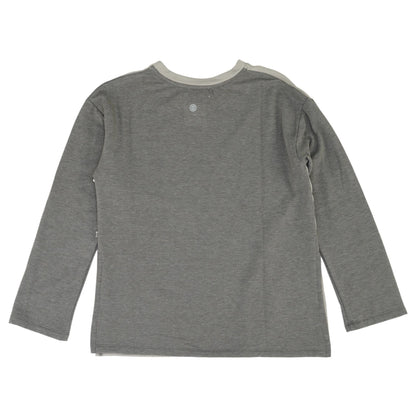 Gray Color Block Crewneck Sweater