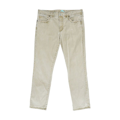 Tan Solid Five Pocket Pants