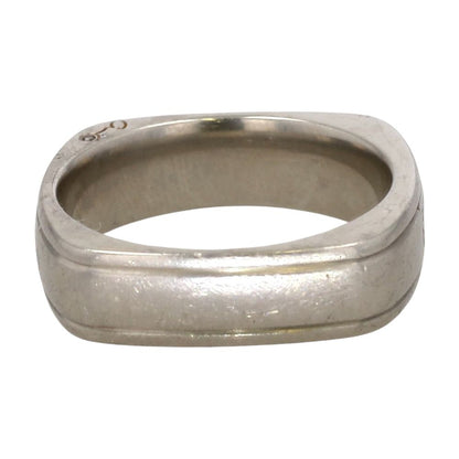 Platinum Square Grooved Square Diamond Band