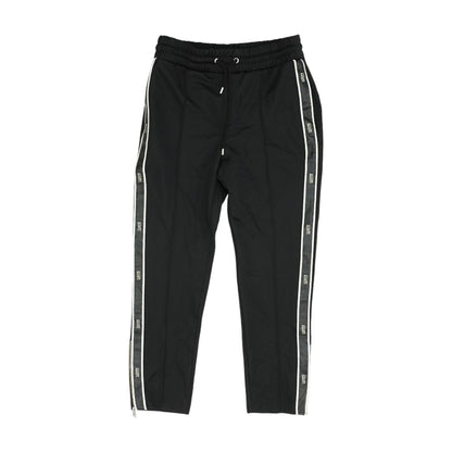 Black Solid Active Pants