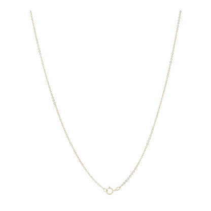 14K Gold Cable Link Chain With Initial J Pendant Necklace