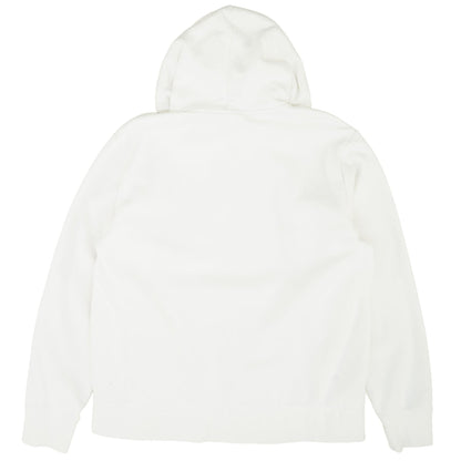 White Solid Hoodie Pullover