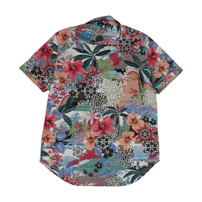 Multi Floral Short Sleeve Button Down