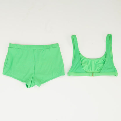 Green Solid Two-Piece