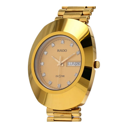 Men's DiaStar Original With Diamond Markers Gold Tone Watch