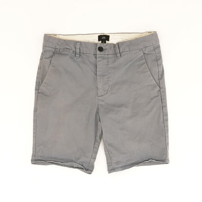 Gray Solid Chino Shorts