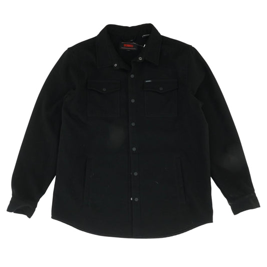 Black Solid Peacoat Jacket