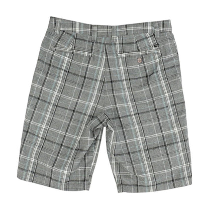 Gray Plaid Chino Shorts