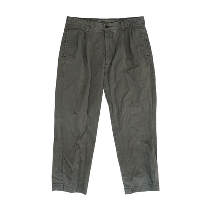 Green Solid Khaki Pants