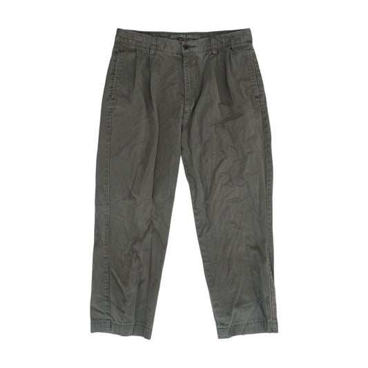 Green Solid Khaki Pants