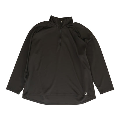 Black Solid 1/4 Zip Pullover