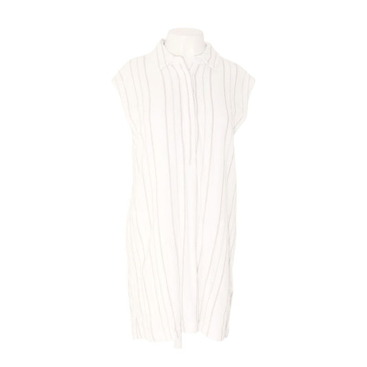 White Striped Mini Dress