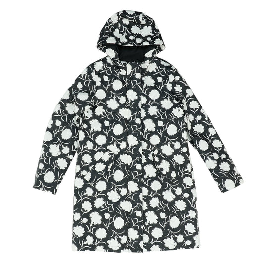 Black Floral Rain Coat