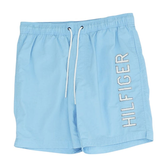 Blue Solid Swim Shorts