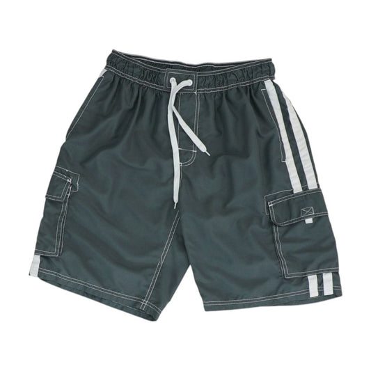 Gray Solid Board Shorts
