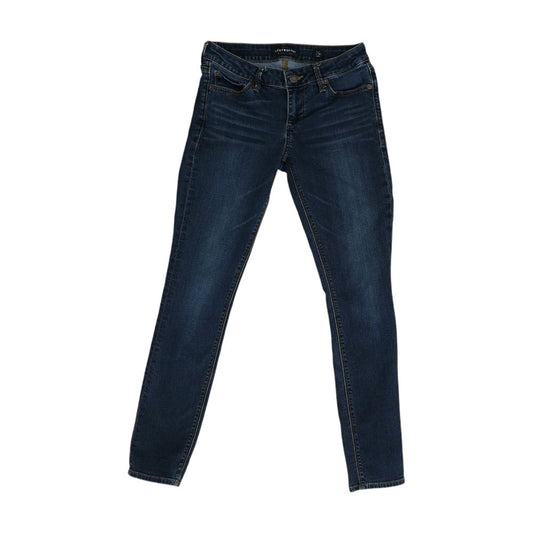 Blue Mid Rise Skinny Leg Jeans