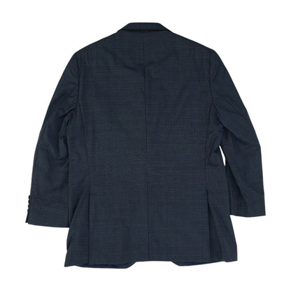 Gray Plaid Wool Blend Sport Coat