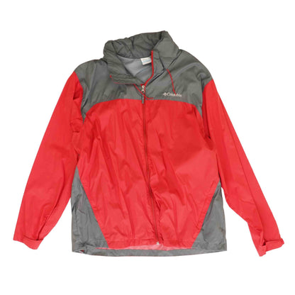 Red Color Block Rain Jacket