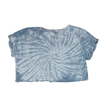 Blue Tie Dye Cropped T-Shirt
