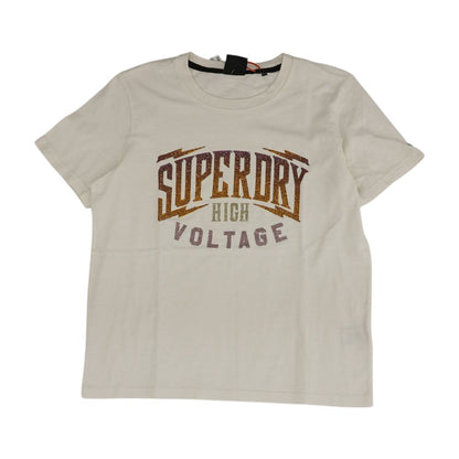 White Solid Graphic/logo T-Shirt