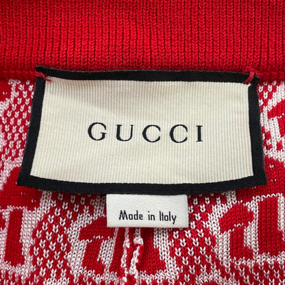 Red Mushroom Jacquard Knit Leggings