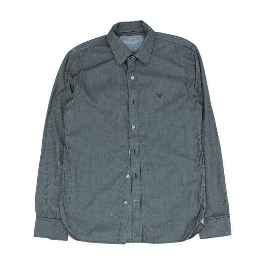 Black Striped Long Sleeve Button Down