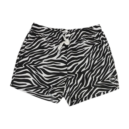 Blue Embroidery Detail Active Shorts