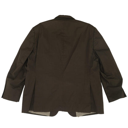 Brown Solid Cotton Sport Coat