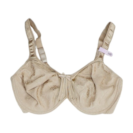 Beige Solid Bra