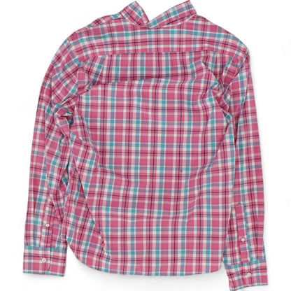 Pink Plaid Long Sleeve Button Down
