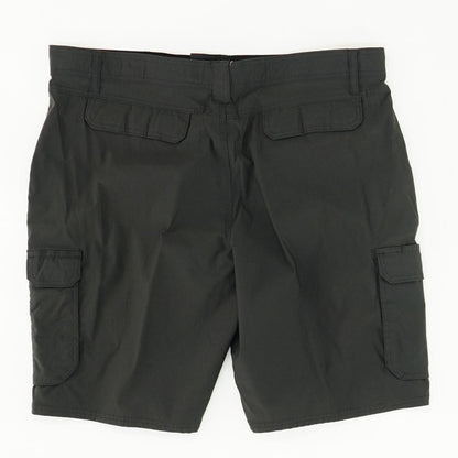 Black Solid Cargo Shorts