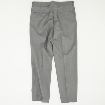 Gray Solid Dress Pants