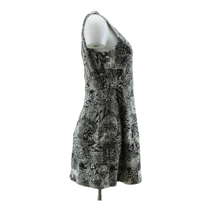 Gray Graphic Midi Dress
