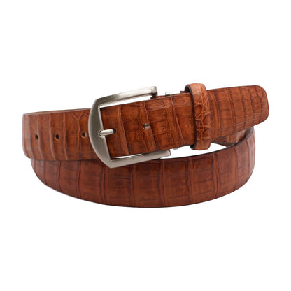 Brown American Alligator Leather Belt