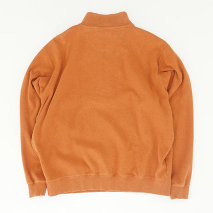 Rust Solid 1/4 Zip Sweater