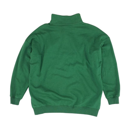 Green Solid 1/4 Zip Pullover