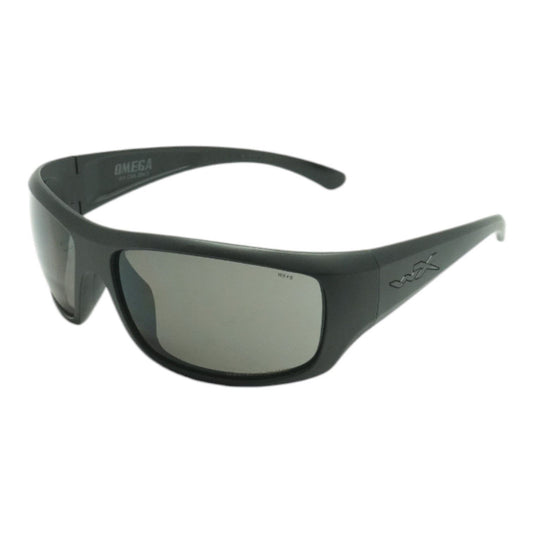 Black Omega Rectangle Sunglasses