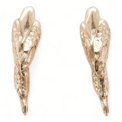 14K Gold Bird Stud Earrings