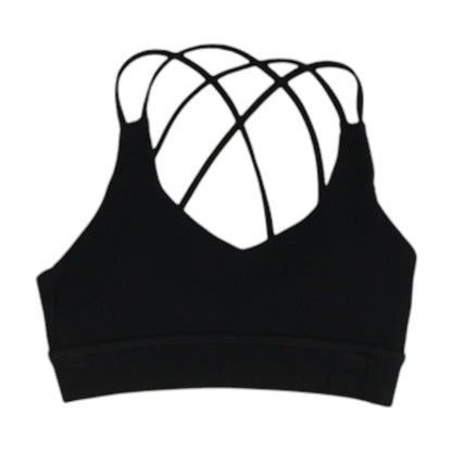 Black Solid Sports Bra