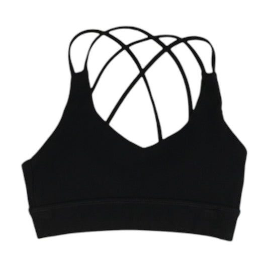Black Solid Sports Bra