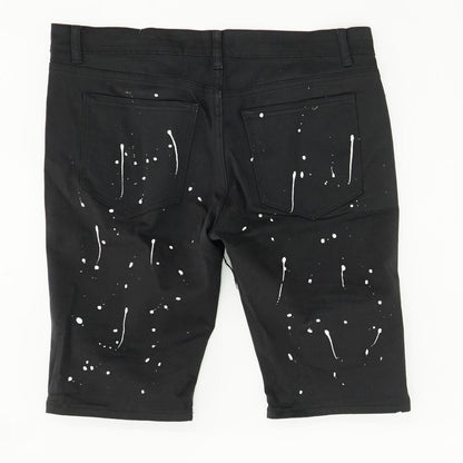 Black Misc Denim Shorts