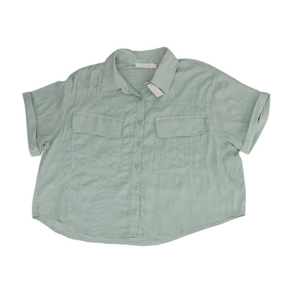 Green Button Down