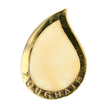18K Gold White Resin Water Droplet Band