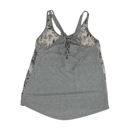 White Damask Sleeveless Blouse